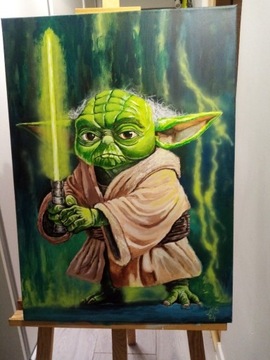 joda Yoda akryl na płótnie 50x70