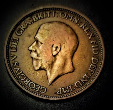 ONE PENNY--GEORGE V---1916----ANGLIA