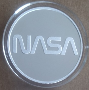 NASA - Retro Worm Logo 1 uncja Srebra 2022 idealna