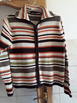 Sweter bluza w jesienne paski r. L