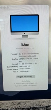 iMac 27” z 2020r