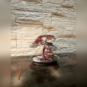 Drzewko bonsai z drutu z żywicą epoksydową