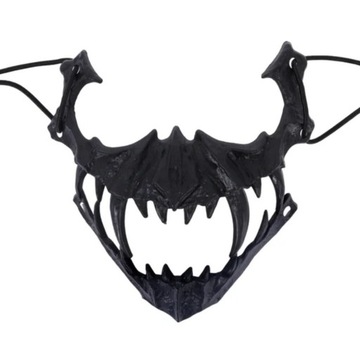Maska czarna szczęka uniseks kostium