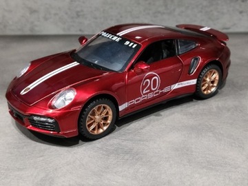 Porsche 911- światła LED, dźwięk, model metalowy  prezent na dzień dziecka 