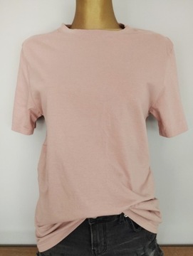 H&M t-shirt bluzka pudrowy róż Rozmiar S / M