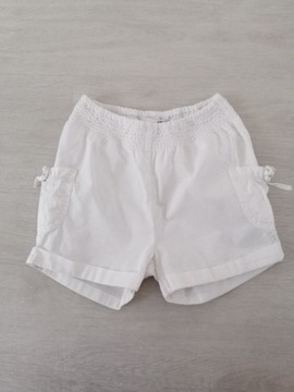 Krótkie spodenki szorty białe H&M 6 lat +