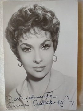 Gina Lollobrigida zdjęcie z autografem aktorki