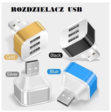 Rozdzielacz SPLIT USB 3 porty USB-A