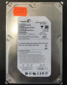 Dysk Seagate 500 GB ST3500630AS