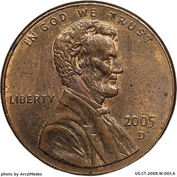 1 cent 2005, USA, Denver