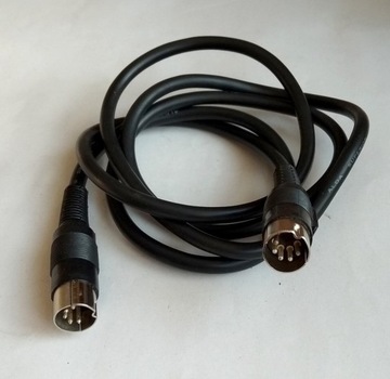 Kabel DIN5/DIN5 bez przeplotu, polskie wtyki 135cm