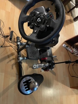 Logitech G923 + hydrołapa, thrustmaster,statyw