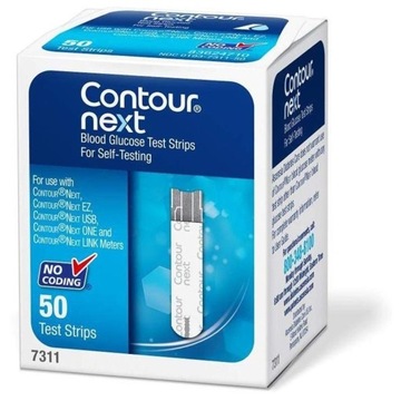 PASKI DO GLUKOMETRU CONTOUR NEXT 50SZT 07/2025+