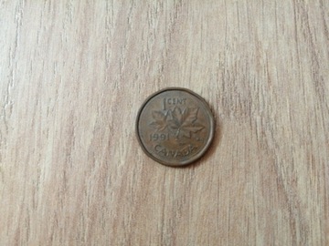Moneta Kanada 1 cent Elżbieta II 1980,1986,1991 