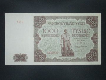 Banknot 1000 złotych 1947r st 1-
