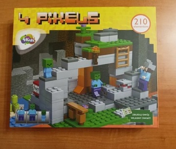 Klocki Minecraft 4pixels jaskinia 210el NOWE