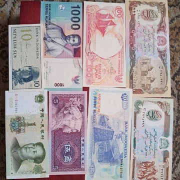 Azja  banknoty  UNC