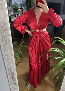 Czerwona sukienka maxi rozmiar 36 nowa z metką