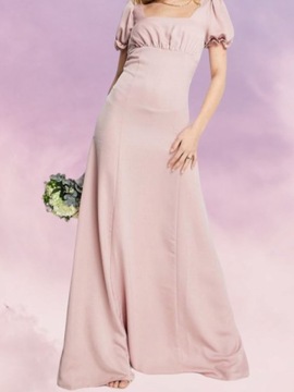 Sukienka na wesele różowa klasyczna maxi druhna 