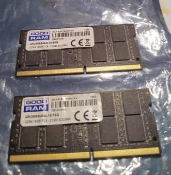 DDR4 RAM goodram gr2666d464L19/16g 2x do laptopa