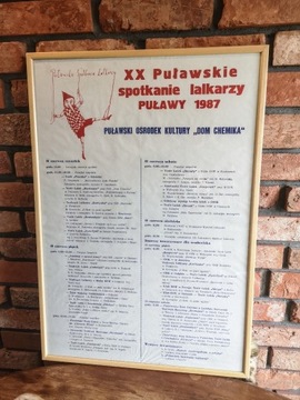 Plakat XX Puławskie spotkanie lalkarzy 1986 r