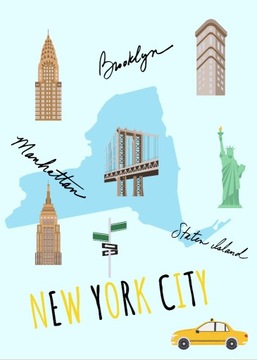 Plakat “NEW YORK 4” 70x50cm - PROMOCJA