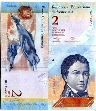 WENEZUELA 2 BOLIVARES 2013 UNC