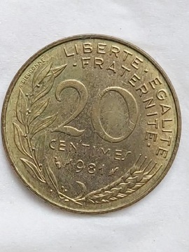 089 Francja 20 centymów, 1981