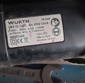Wurth EWS 14-125S 1400W 125mm