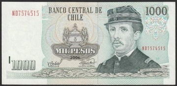 Chile 1000 pesos 2006 - stan bankowy UNC