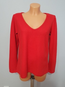 Czerwony damski sweter z dekoltem Vila M