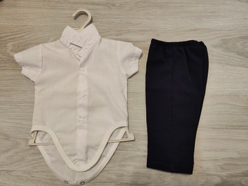 komplet niemowlęcy spodnie + koszula