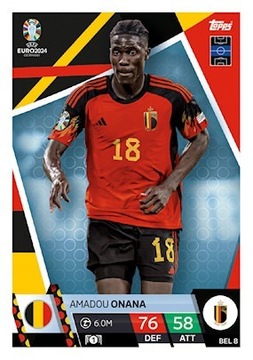 Topps EURO 2024 BEL 8 Amadou Onana