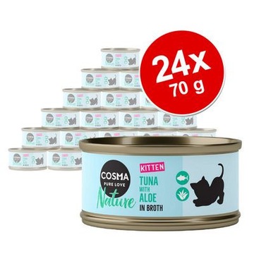 Cosma Nature Kitten dla kociąt 24x70 g mix smakowy