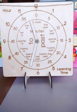 Zegar edukacyjny język angielski