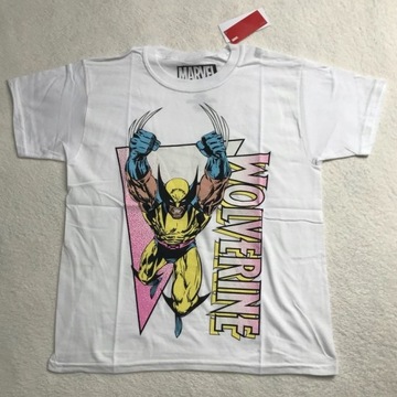 Nowy Chłopięcy T-shirt Marvel Wolverine S