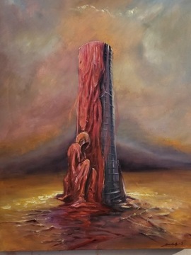 ,,Skrucha ,,obraz olejny Artur Sudak 70x100cm 