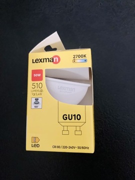 Żarówka LED GU10 5,4 W = 50 W 510 lm Ciepła Lexman