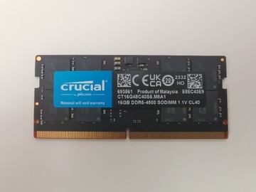 RAM DDR5 Crucial 16GB 4800MHz CL40 CT16G48C40S5