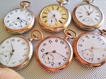 Zegarki kieszonkowe srebrne pr;0-800  sprawny