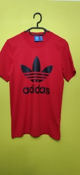Koszulka t-shirt firmy Adidas czerwono-pomarancz 