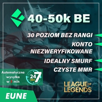 LEAGUE OF LEGENDS 45-50K BE KONTO LOL SMURF EUNE