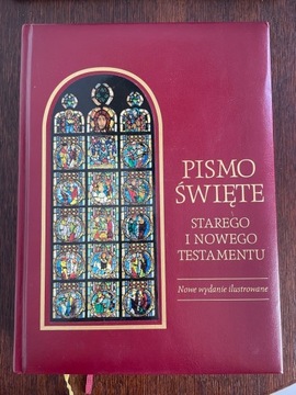 Biblia duża na komunię złoty brzeg