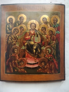 Stara ikona Jezus Wszechmogący (Deesis) 