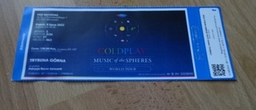 Bilet kolekcjonerski Coldplay, koncert Warszawa 22