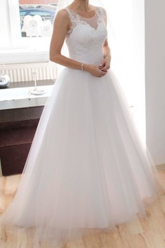Biała suknia princesska rozmiar 34 FANTAZJA