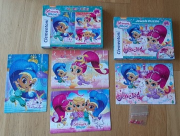 Dwa zestawy puzzli Shimmer&Shine 4+ oraz 6+