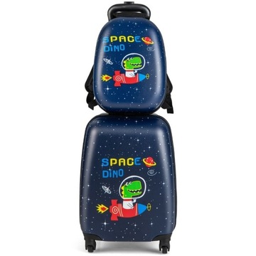 Walizka z plecakiem Space Dino  