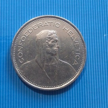 Moneta, Szwajcaria, 5 francs 1976