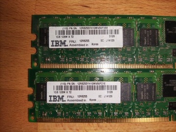 IBM Pamięć RAM, 2x1GB, ECC - 12R8255